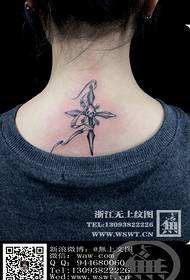 girl neck cross tattoo