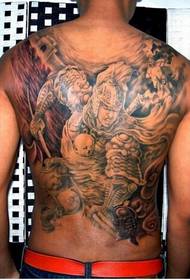 boys back Five Tigers will Zhao Zonglong tattoo picture