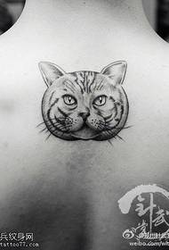 Back Cat Tattoo Pattern
