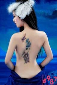 beauty back painted fashion tattoo picture