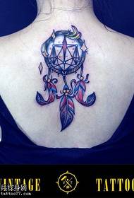 Back Color Personality Dreamcatcher Tattoo Pattern