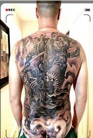 fashion male full back Sun Wukong tattoo pattern picture