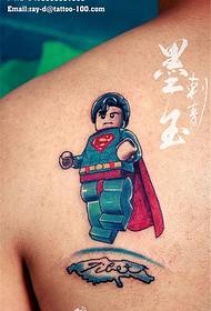 back color superman tattoo picture