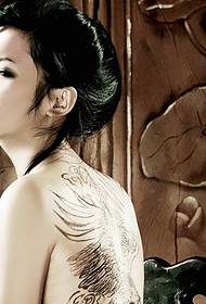 Hefei Emperor's Tattoo Show Նկարների աշխատանքները. Beauty Back Tattoo Model