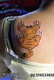 chududu oulike tatoeëringpatroon van Garfield