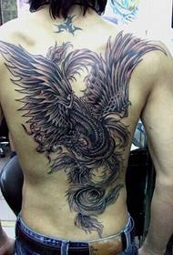 berniukai atgal didelis klasikinis gražus phoenix tatuiruotė paveikslėlį