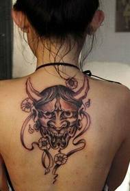 ομορφιά της πίσω προσωπικότητας του τατουάζ prajna