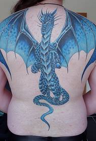 змеј тетоважа на ликот на грбот