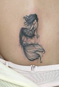 फॅशन महिला दिसायला सुंदर इंकफिश टॅटू नमुना चित्र