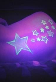 super dazzling back fluorescent tattoo