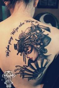 ženské zadní geisha tetování obrázek
