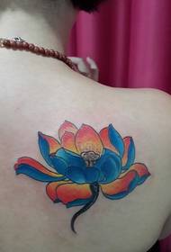 divan cvjetajući uzorak tetovaže lotosa