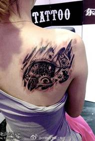 Back 3D makina tattoo makatani