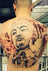 Személyiség divat férfi vissza Buddha tetoválás minta képet