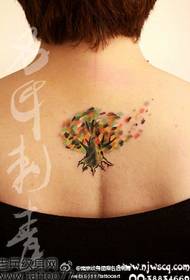 Good looking stylish tree tattoo on the back