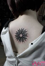 Fashion personality small totem back tattoo pictures