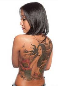 ordinary girls are not ordinary Back portrait tattoo picture
