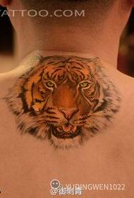 Motif de tatouage tigre arrière