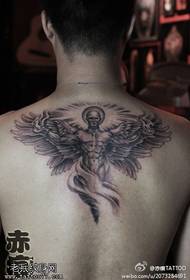 Natrag anđeo krila tetovaža uzorak