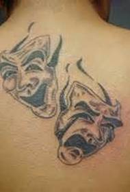 challenge your nerves face tattoo pattern recommended picture 79454-Snow Mountain on the cartoon beauty back beautiful tiger tattoo picture