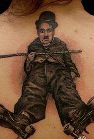 back personality fashion Chaplin tattoo Patterns to enjoy the picture