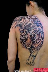 a back tiger tattoo