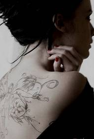 indietro bella foto sexy tatuaggio astratto foto