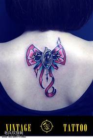 back color bow tattoo pattern
