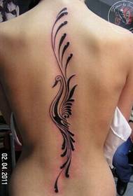 sexy girl back beautiful Phoenix totem tattoo picture