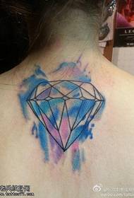 bländande diamant tatuering mönster