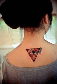 girls back triangle eye fashion tattoo pictures