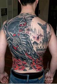 fiúk vissza klasszikus furcsa vérfarkas szép megjelenésű tetoválás képe