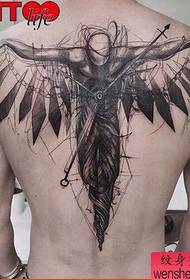 Natrag anđeoska krila tetovaža rade