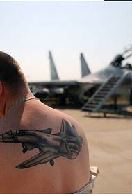European boys back classic fighter tattoo pictures