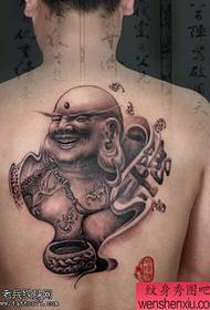 La photo du corps du tatouage arrière est partagée par le musée du tatouage