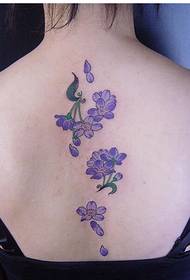 Schönheit zurück schöne schöne lila Kirsche Tattoo Bild Bild