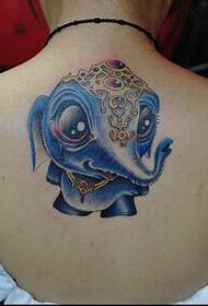 girls back beautiful cute elephant tattoo picture