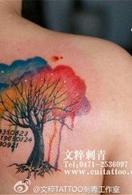 back color splash tree tattoo pattern