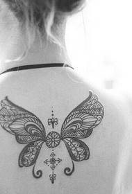 girl back fashion totem tattoo