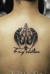 back wings buddha tattoo pattern