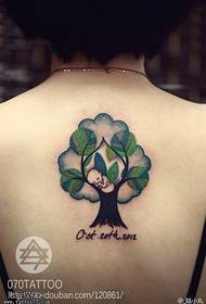 Back Baby Baby Tree Tattoo Pattern