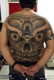 Face skull tattoo patroon