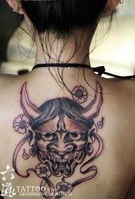Melnbalts tetovējums aizmugurē