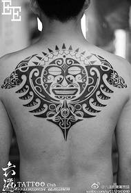 back mysterious bohemian tattoo pattern