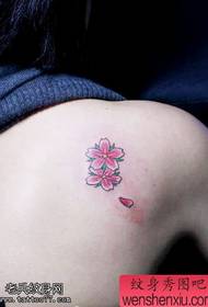 Small fresh back creative plum tattoo works