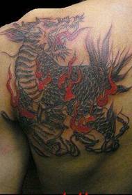 garçons retour mode mode bête feu licorne tatouage image