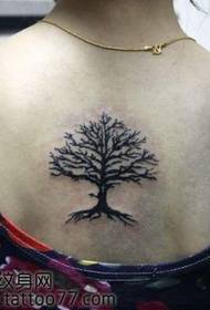 Stylish totem tree tattoo pattern