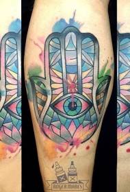 Религиозна шема на тетоважи во стилови на акварел