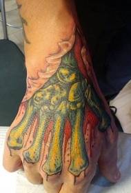 ხელის უკან ძვლები zombie მხრივ ძვლის ცრემლსადენი tattoo ნიმუში