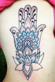 Pepa lanu-itu lanu vali-e pei o le Hindo-tattoo pattern